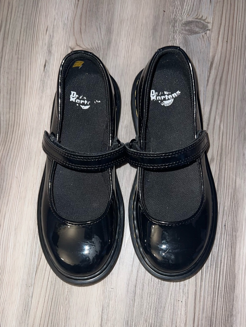 Dr. Martens kids Maccy Mary Jane shoes Patent Leather Black Uniform School Sz 3M